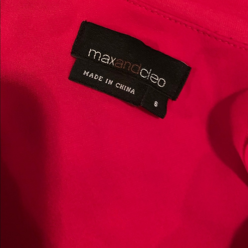 Max and Cleo polyester red one shoulder stunner - Picture 4 of 4